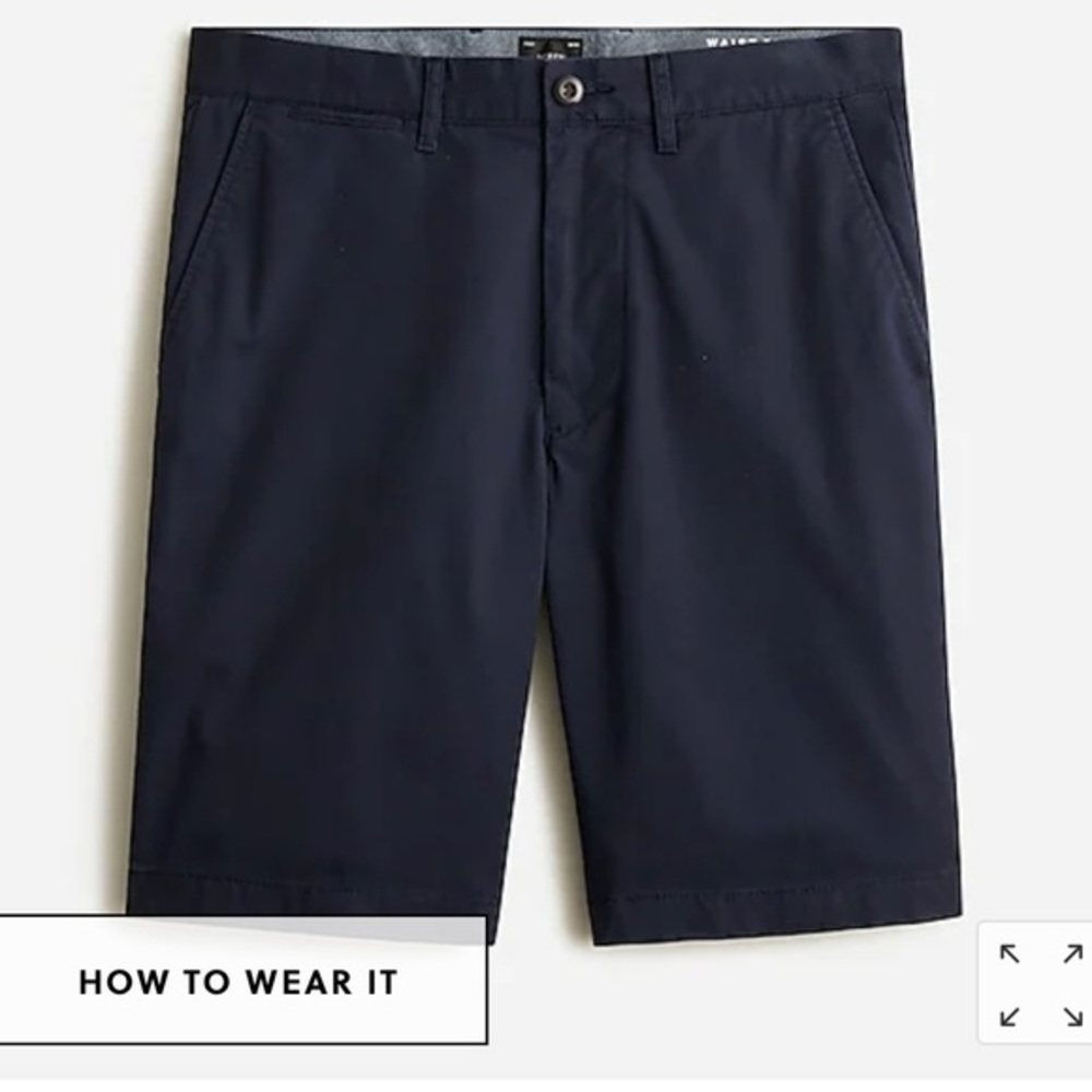 J. Crew Men’s Navy Blue 10.5" stretch chino shorts size 33 - ⭐️ NEW